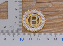 Load image into Gallery viewer, Hot Sale A-Z Initials 3 Colors Chooses Micro Pave CZ Letter Pendant Necklaces