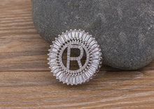 Load image into Gallery viewer, Hot Sale A-Z Initials 3 Colors Chooses Micro Pave CZ Letter Pendant Necklaces