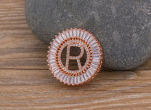 Load image into Gallery viewer, Hot Sale A-Z Initials 3 Colors Chooses Micro Pave CZ Letter Pendant Necklaces