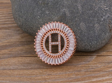 Load image into Gallery viewer, Hot Sale A-Z Initials 3 Colors Chooses Micro Pave CZ Letter Pendant Necklaces