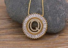 Load image into Gallery viewer, Hot Sale A-Z Initials 3 Colors Chooses Micro Pave CZ Letter Pendant Necklaces