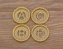 Load image into Gallery viewer, Hot Sale A-Z Initials 3 Colors Chooses Micro Pave CZ Letter Pendant Necklaces